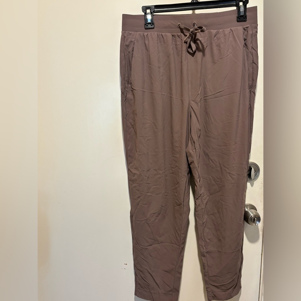 Kirkland Signature Women’s Taupe Brown Drawstring Joggers - Picture 1 of 3